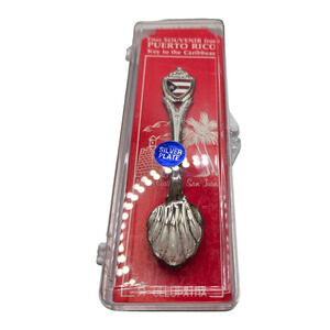 Puerto Rico Souvenir Silver Plate Demitasse Collectible Spoon Key Caribbean